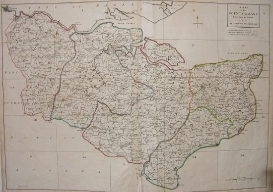 1769 map of
                Kent